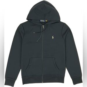 POLO by RALPH LAUREN Black Zipper Sweatshirt Hoodie w Front Pockets